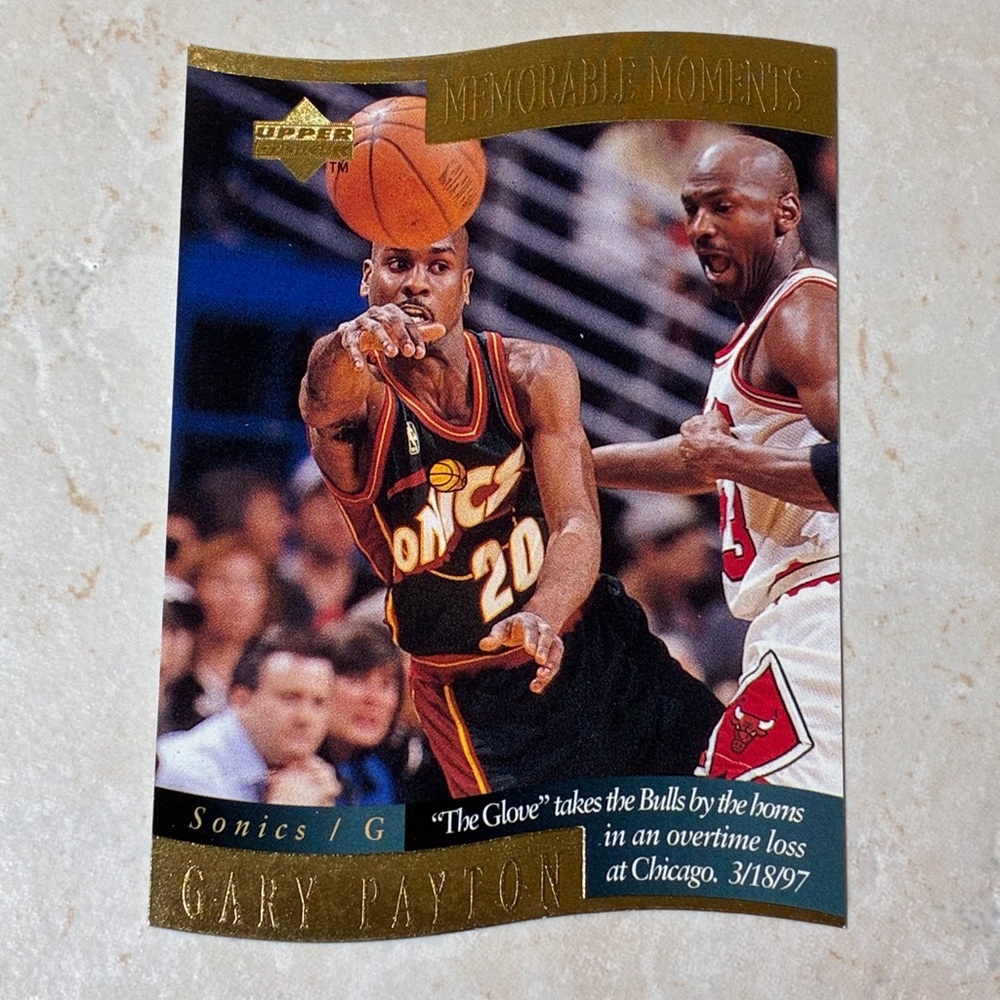 Gary Payton UD Memorable Moments with Michael Jordan